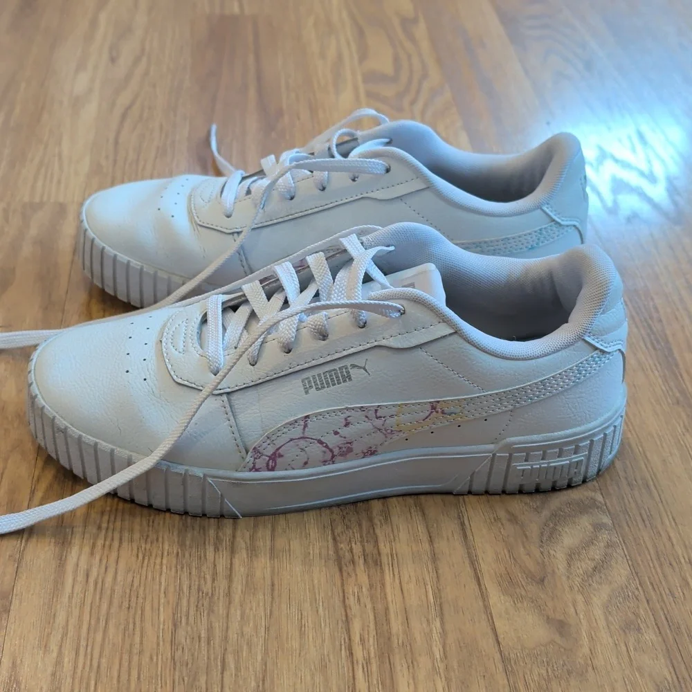 Puma Carina White Low-Top Sneakers
